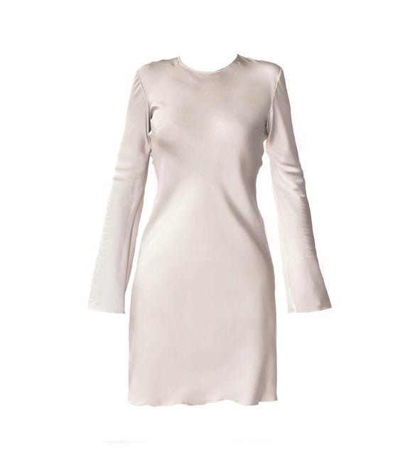 THEIA SILK-SATIN KNEE LENGTH DRESS